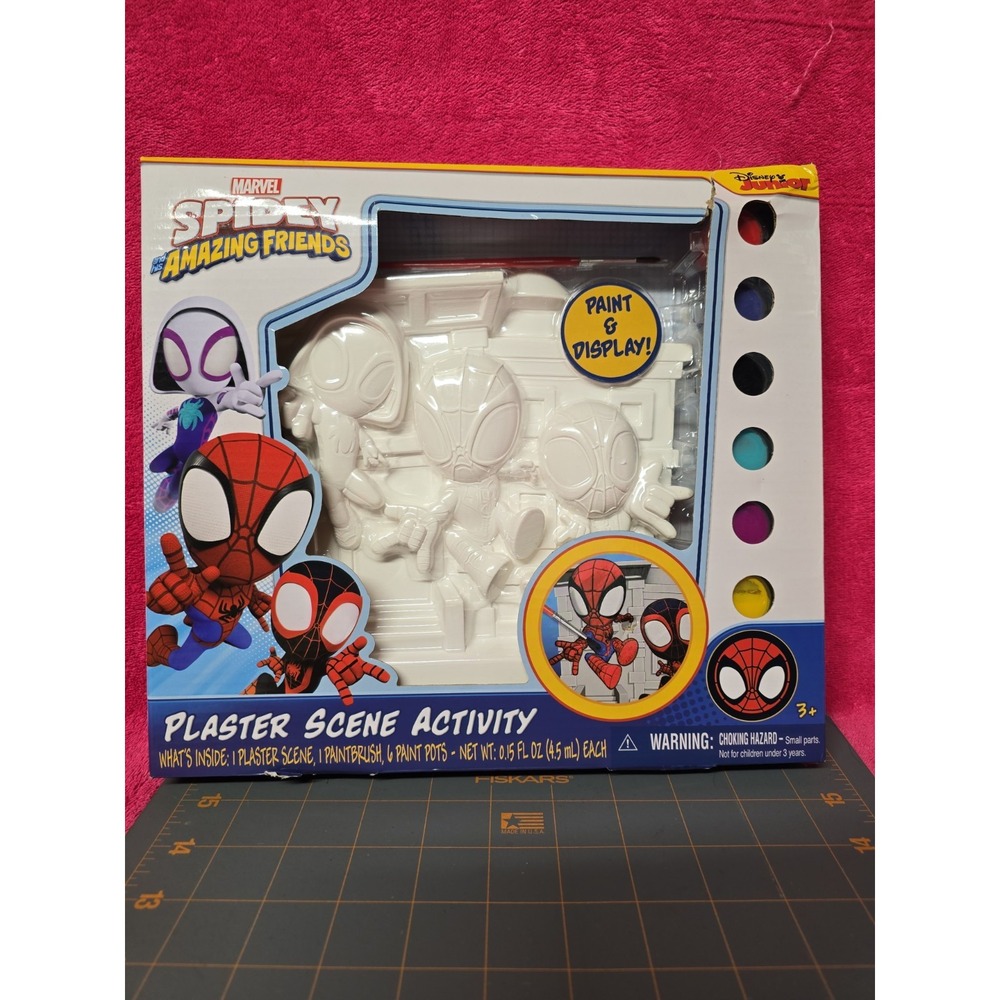 Marvel Spidey Kids Plaster Scene Activity Paint & Display Set New In Box